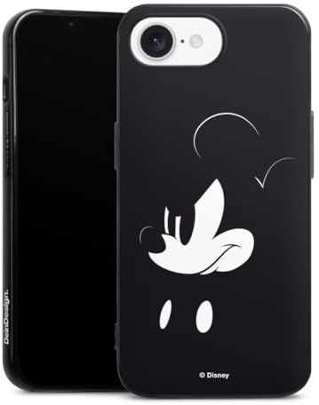 Silikon Hülle kompatibel mit Apple iPhone 16e 2025 Case schwarz Handyhülle Mickey Mouse Offizielles Lizenzprodukt Disney
