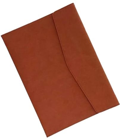 Pochette de Classement A4 en Pu Marron, Grosse Capacité | Paquet à Documents Fin, Espace Intérieur Bien Organisé, Léger, Style Simple et Élégant