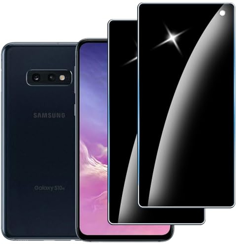 2 Stück Panzer Glas Displayschutzfolie für Samsung Galaxy S10e, 9H Härte Anti-Spy Privatbildschirm, Anti-Kratzen, Anti-Bläschen, Blasensfreie Privacy Schutzfolie, Einfache Installation