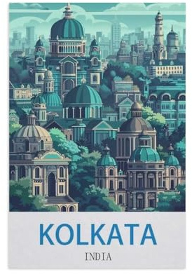 Jigsaw Puzzle 1000 Pieces，Kolkata India，Paper Children Toys Decompression Game（26x38cm）-GB19
