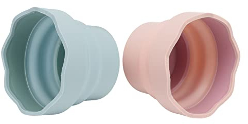 RASTKY Seau de Lavage de Pinceaux de Peinture en Silicone Pliable, Nettoyant pour Pinceaux à Huile Acrylique Aquarelle Compact, Fournitures D'art Conviviales pour le Camping et le Bateau, 2 Pièces