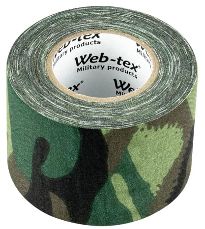 Web-tex High Strength Fabric Tape 10m – Heavy-Duty Adhesive Tape, Bandage tape for Airsoft, Paintball, Hunting, Fishing & Outdoor Gear Protection
