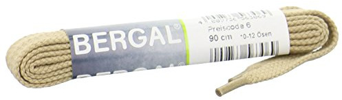 BERGAL 1 Paar Schnürsenkel Flach (75 cm, Dunkelbeige)