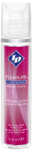 ID Pleasure Lube Water Based Unflavoured 30ml - ID Lubricants Premium Tingling Lubrication for Easy Sex and Lubes Private Sexual