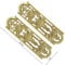 Fancy Antique Style Solid Brass Gold Finger Plate Push Plates Enter Exit