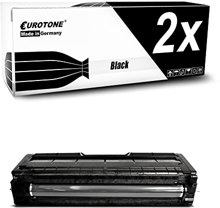 Eurotone 2X Druckerpatrone kompatibel für Ricoh Aficio SP C220 A SP C220 N SP C220 S SP C221 N SP C221 SF SP C222 DN SP C222 SF SP C240 DN SP C240 SF, Black BK atrone