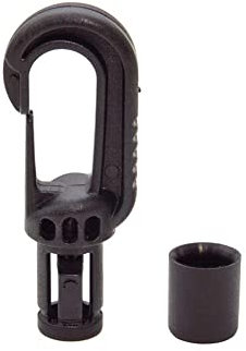 10 Stück Karabinerhaken Schwarz Kunststoff für ø 6 mm Expanderseil Gummiseil Planenseil Spannfix Spanner