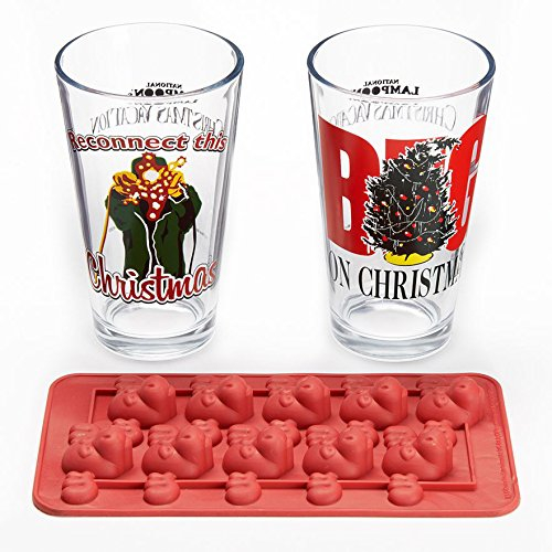 National Lampoon's Christmas Vacation Saisonale Glas- und Eiswürfelform, Kombi-Pack