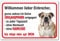 AdriLeo Schild - Vorsicht Englische Bulldogge - Willkommen Lieber Einbrecher - (15x20cm) / Achtung Hund Wachhund robust langlebig UV-beständig wetterfestes Warnschild