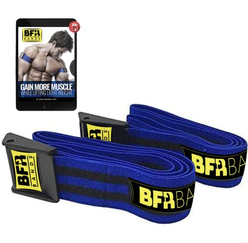 BFR Bands Sport Venenstauer & Bizeps Band PRO Set - 2er Pack Okklusionsbänder zum Arm- oder Bein-Muskeltraining - Ideal für Bodybuilding - Plus E-Book