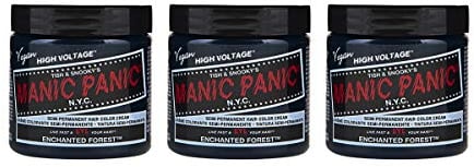 Manic Panic Enchanted Forest Classic Creme, Vegan, Cruelty Free, Green Semi Permanent Hair Dye 3 x 118ml