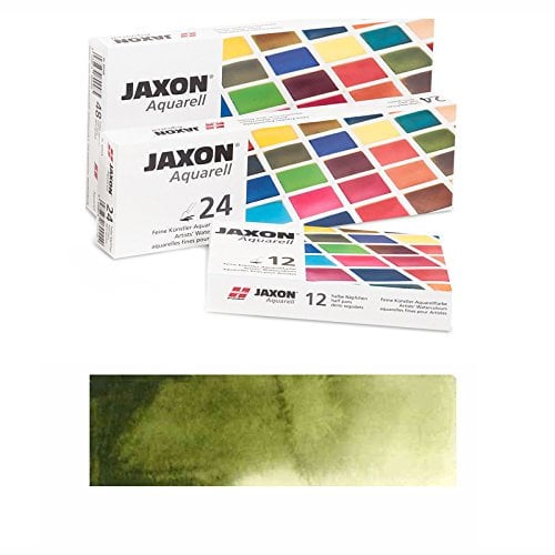 CREATIV DISCOUNT NEU Jaxon Aquarellfarbe 1/2 Napf, Grüngrau