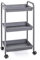 HAKU Möbel Regal auf Rollen grau, Metall - Maße: B 39 cm x H 72 cm x T 28 cm, Style: Modern