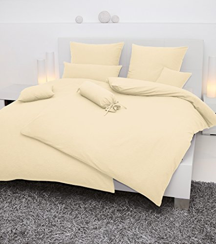 Janine Design Bettwäsche Mako-Soft-Seersucker Piano beige 1 Bettbezug 135 x 200 cm + 1 Kissenbezug 80 x 80 cm