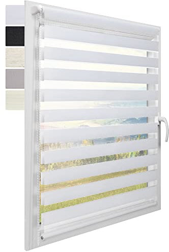 Sol Royal Doppelrollo 70 cm breit DL2 – Doppelrollo Klemmfix ohne Bohren 70x150 cm – Fensterrollo Innen Rollos für Fenster ohne Bohren – Sicht & Sonnenschutz Duo Rollo Fenster Rollos für Innen Weiß