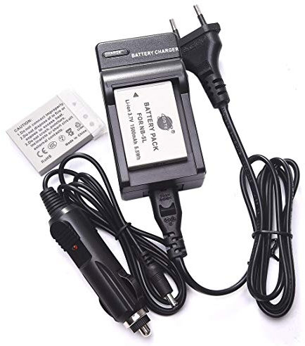 DSTE 2-Pack Rechange Batterie et DC22E Voyage Chargeur Compatible pour Canon NB-5L PowerShot S100 S110 SD700 is SD790 SD800 SD850 SD870 SD880 SD890 SD900 SD950 SD970 SD990 SX200 SX210 SX220 SX230 HS