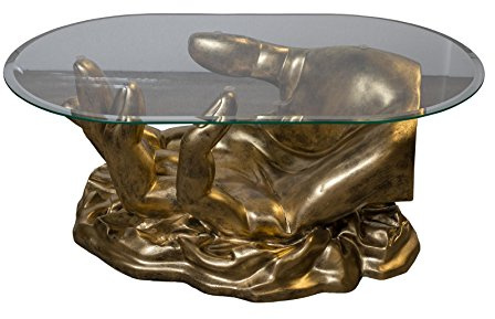 Cochtisch Wohnzimmertisch Glastisch Modell Hand 100cm x 60cm x 40cm