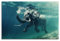 Sinus Art Wandbild 120x80cm Tierfotografie – Schwimmender Elefant unter Wasser