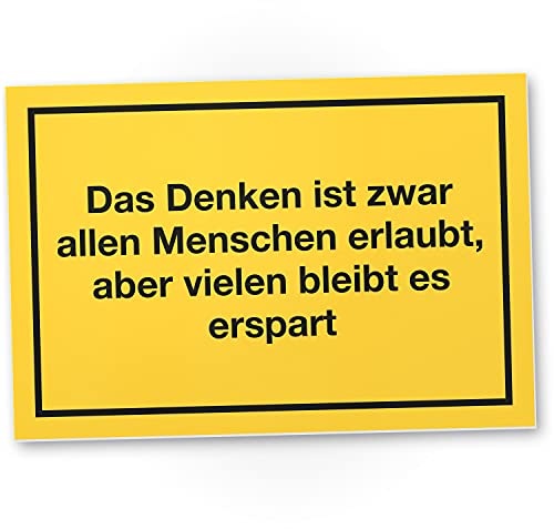 DankeDir! Denken Allen Menschen erlaubt - Schild Spruch Türschild Geschenkidee Büro - Scherzartikel Spaßartikel Geschenk lustig Kollegen Geburtstagsgeschenk Büro Deko