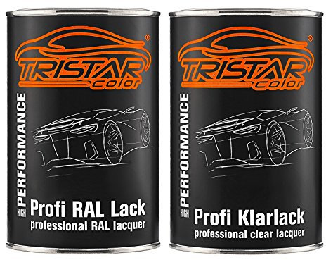 TRISTARcolor RAL 9007 Graualuminium Metallic Autolack matt Dose inkl. Klarlack 2,0 Liter / 2000 ml