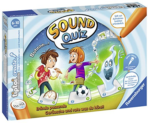 Ravensburger tiptoi 00841 - CREATE „Sound-Quiz“ / Spiel von Ravensburger ab 6 Jahren / Kreativer Rate- und Spielspaß mit Aufnahmefunktion