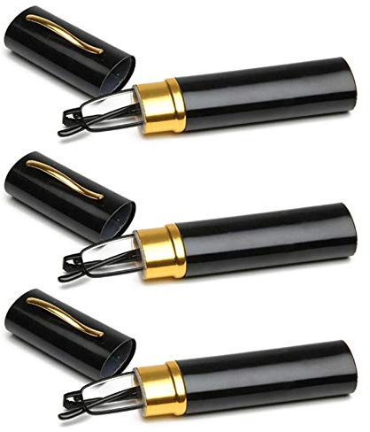 KOOSUFA Lesebrillen Herren Damen Tragbar Brillenhülle Metall Klassische Scharnier Schmal Leichte Stil Stärken lesebrille mit Etui Taschenclip Brillenetui