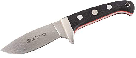 Puma IP Gürtelmesser Canis G10, Stahl Böhler N695, G10-Griffschalen, Fiberglas Spacer, Schwarze Lederscheide