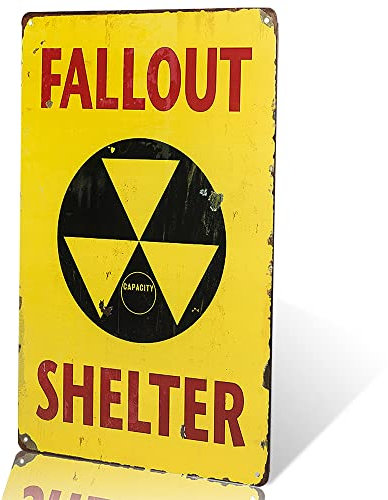 dingleiever Metall-BlechschildFallout Shelter Vintage, für Garage