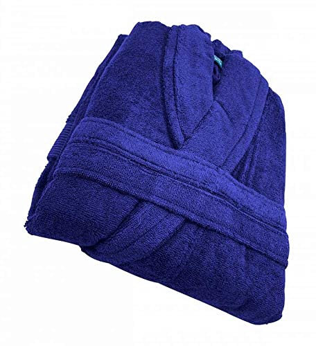 Alpes Blanc - Peignoir de bain à col châle 70% coton et 30% bambou 450 g/m² - Doux et ultra-absorbant – hypoallergénique – Coupe mixte