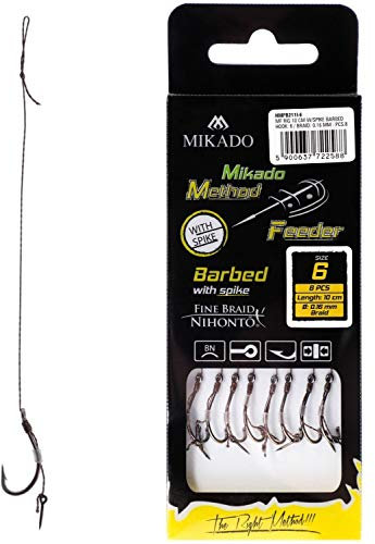 Method Feeder Rig mit Nadel Braid Maruseigo Haken Gr. 8/0.14mm/10cm 8St