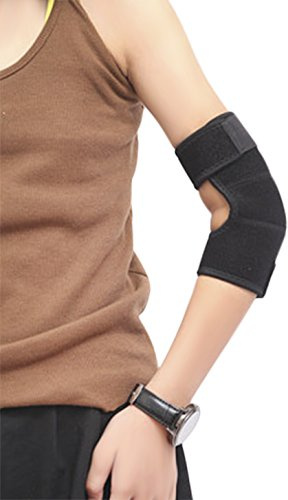 IPENNY Kinder Ellenbogenbandage mit Klettverschluss Ellenbogenschoner Bandage Rutschfeste Verstellbare Ellbogenstütze Schutzpolster Ausrüstung Kompression für Sport Tennis Volleyball Fußball Tanzen