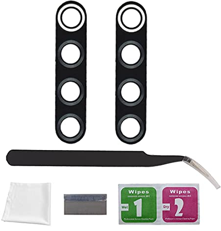 Eonpam 2 Pack Cristal Cámara para Xiaomi Redmi Note 8 / Redmi Note 8T Lente Camara Trasera Reemplazo de Vidrio + Kit de Reparación