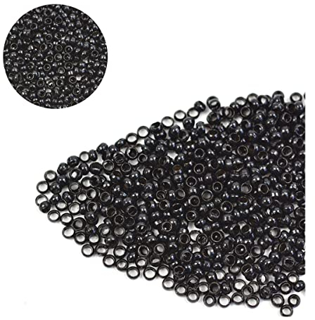 2.5mm Kupfer Nano Ringe Micro Links Ringe Haarperlen für Haarverlängerungen Federverlängerung (200 Stück Schwarz)