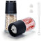 Rayuda Salt and Pepper Mills Set with Adjustable Non-Corrosive Ceramic Grinder and Glass Body, Anti-Slip Design, Contains 2 Spare Ceramic Cores and a Brush, No Salt and Peppercorns (2 PCS)