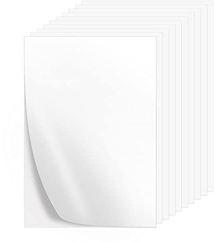 AIEX 10 Stück 29,7x21cm Aufbügelbarer Kleber, langlebig heißschmelzend Stoff Kleber A4-Format Doppelseitig Magic Patch Iron on Adhesive Fabric (Weiß)