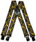 Olata Hosenträger mit Werkzeug-Muster – Robuste, Verstellbare X- und Y-Form, 5 cm Breit, Ideal für Arbeit und Alltag. Schwarz, X-Form (Schwarz Clips) - 5 cm
