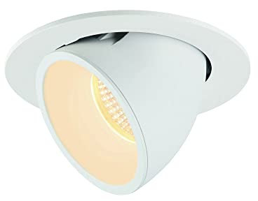 SLV Deckeneinbauleuchte NUMINOS® GIMBLE L / LED Spot, Fluter, Deckenstrahler, Deckenleuchte, Einbau-Leuchte, Innen-Beleuchtung / 3000K 25.4W 2300lm weiß 40Grad