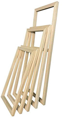 Leinwandrahmen 5 Stück Innenrahmen aus Holz Set Keilrahmen Passend für Leinwand Kunstdruck Rahmen aus natürlichem Massivholz Leicht zu dehnende Leinwand Bildzubehör (40x60cmx2 40x80cmx2 40x100cmx1)