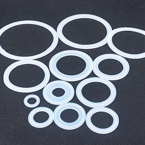 Silikongummi-Dichtungsring-Unterlegscheibe für Tri-Clamp-Ferrule 12,7x25mm 25x40mm 19x34mm 89x106mm 102x119 108x119mm-45x64mm