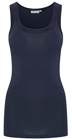 fransa FRZulu Damen Top Kurzarm Shirt Basic Tanktop mit Rundhalsausschnitt ärmellos mit Stretch Regular Fit, Größe:2XL, Farbe:(NOOS) Dark Peacoat (60468)
