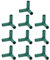 Connecteur De Cadre De Serre 10 Pièces - Raccord en PVC De 16 Mm 4 Types De Support Stable Connecteur De Meubles De Cadre De Serre À Usage Intensif, Connecteur De Cadre De Raccord 3/4 Voies