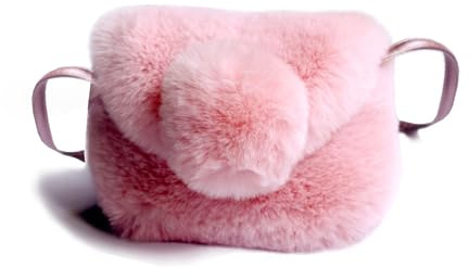 Mini-Handtasche Kinder, Umhängetasche Kinder Mädchen Plüsch, für Kinder Alter von 1-3 Jahren Geeignet, Aufbewahrung von Schlüsseln, Taschentüchern, Masken, Karten