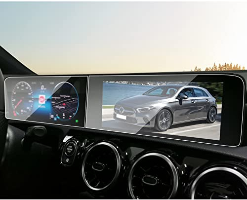 BIBIBO 10,25 Zoll Benz Navigation Schutzfolie, Displayschutzfolie für Mercedes Benz A Klasse W177 V177 / B Klasse W247 2019-2025, 9H Gehärtetes Glas GPS Navigator Displayschutzfolien