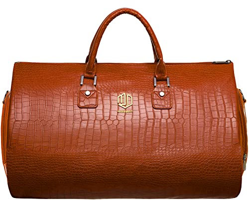 Modoker Kleidersack aus Leder, Hellbraun, Einheitsgröße, Umwandelbarer Kleidersack