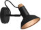 Trio Leuchten Wandspot Roxie 811900132, Metall Schwarz matt/goldfarbig, exkl. 1x E14