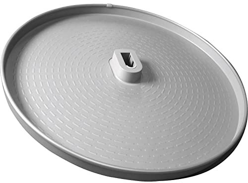 NINKA 5850.98 70962 ProArc Kreis-Schwenkboden für Küchen Eckschrank, KB 900mm mit integrierter Antirutschfolie, Kunststoff alugrau, Silber