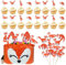 36 Stück Fuchs Cupcake Toppers Tortendeko Füchse Deko Geburtstag Foxes Cupcake Toppers Fuchs Muffin Deko Füchse Tortendeko Foxes Geburtstag Cupcake Kuchendeko Geburtstags für Kinder
