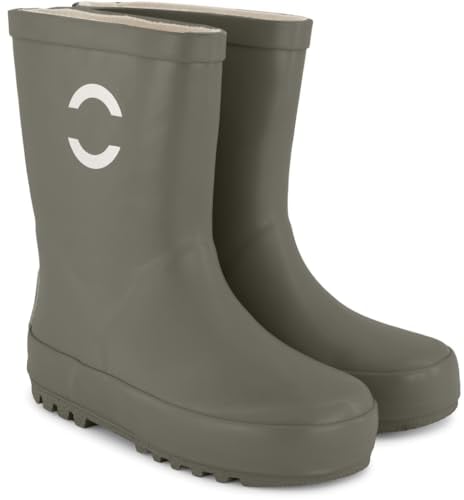 Mikk-line Gummistiefel Kinder 35 | Dusty Olive Regenstiefel Kinder Gefüttert | Gefütterte Gummistiefel Kinder | Wasserdichte Gummistiefel | Regenschuhe & Kinderstiefel
