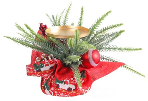 Weihnachten Tischdekoration Kerzenhalter, Kleine Weihnachten Kerzenhalter, Rote Frucht Kerzenhalter Ornamente, Weihnachtsbaum Atmosphäre Kerze Für Tisch Party Dekoration