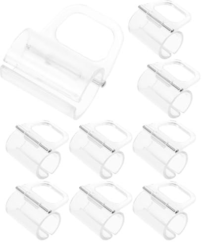 TOVINANNA 10 Stück Rollo-Griff Jalousien Zuggriff Kabelloser -Griff Rollos Jalousien Rollo-Clips Rollladengriff Fensterjalousien Federvorhangstange Hardware Saum Abs